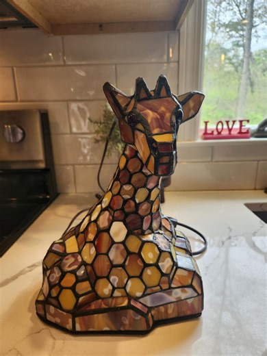Tiffany Style Stained Glass Giraffe Lamp - Etsy