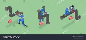 3d Isometric Flat Vector Set Welder Stock Vector (Royalty Free) 2280504229 | Shutterstock