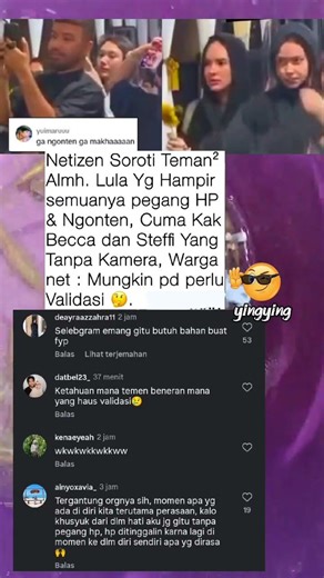 NETIZEN SOROTI TEMAN² ALM. LULA YG HAMPIR SEMUA PEGANG HP & NGONTEN#trending #rebecca #shorts #viral