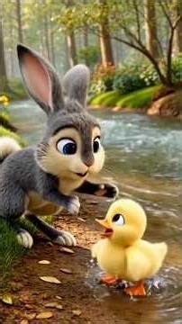 “Little rabbit and baby duck – best friends forever.” 🐰🦆💛