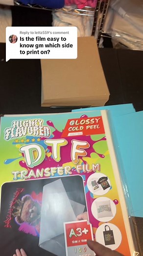 Replying to @lettz559 How to know the print side with Highly Flavored DTF transfer film #dtf #dtfprinting #dtftransfers #dtffilm #diy #diyproject #tiktokshop