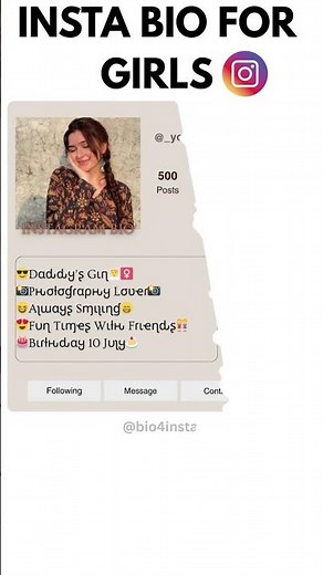 Instagram Bio for Girls 💖 Cute & Stylish Bio Ideas 2026 #shorts