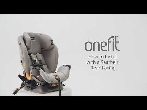 Chicco OneFit All-in-One Car Seat- Installing with Seatbelt: Rear-Facing