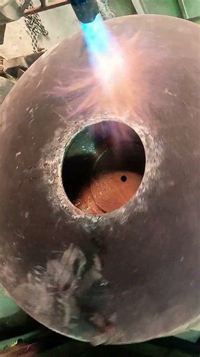 big size tilting pad ring heating next process babbitt completed