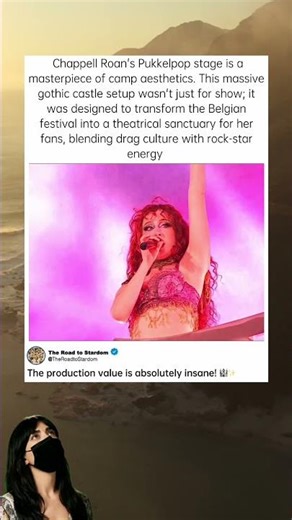 Chappell Roan’s Gothic Castle Stage! 🔥 #ChappellRoan #PinkPonyClub #Pukkelpop2025 #stagedesign
