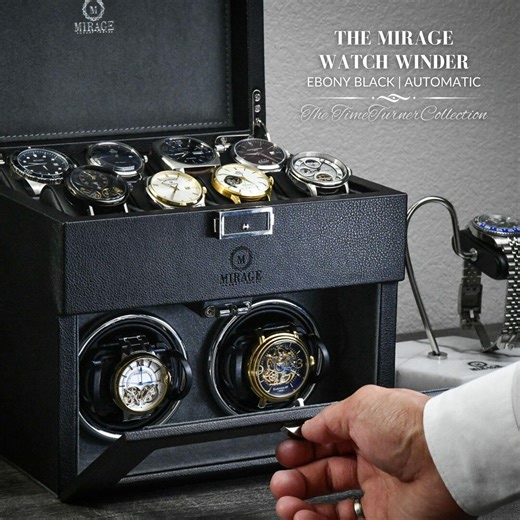 Watch Winder Box for Automatic Watches Best Watch Winder Box for Men Watch Winding Machine Mirage Black Luxury Watch Winder Case Gift Men - Etsy New Zealand
