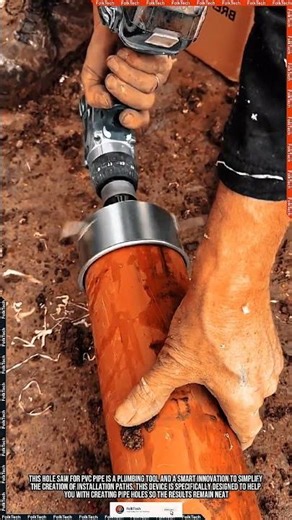 Hole Saw for PVC: Creating Pipe Holes Neat Accurate Precise #tool #tools #innovation