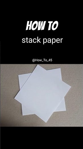 How to stack paper
