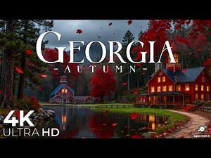 Georgia in Autumn 4K UHD 🍂 Stunning Fall Foliage, Scenic Mountains, and Peaceful Countryside