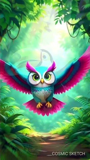 🦅"Colorful Birds Flying🦜| 3D Cartoon Animation"