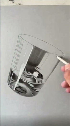 How to Draw a 3D Cup | Satisfying Drawing #shorts #art #sketch #relaxing