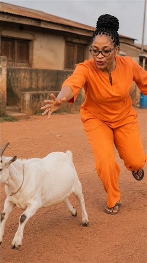 Catching & Deep Frying a Whole Goat in the Village! 🤤 #ai #cooking #nigerianfood
