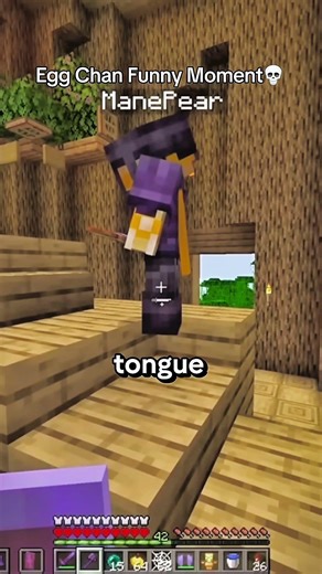 Mane Pear is afraid of Egg Chan💀 #shorts #wemmbu #minecraft