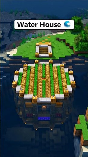 Minecraft Water House Tutorial 🏠 For Build and No Music #minecraft