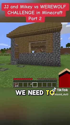 JJ and Mikey Face the Werewolf Challenge in Minecraft