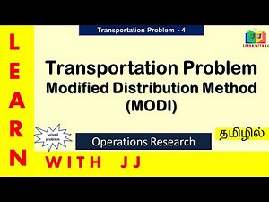 #operationsresearchintamil || Part 4 ||#modimethod || #transportaionproblem
