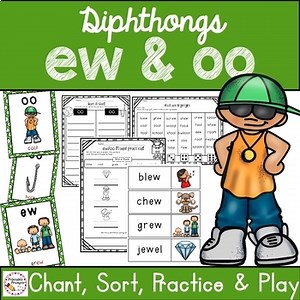 Diphthongs Phonics Activities ew oo