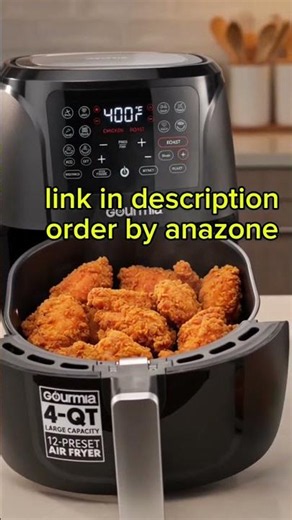 Gourmia Air Fryer - 4 Qt Capacity, FryForce360º, Digital Display with #shrts