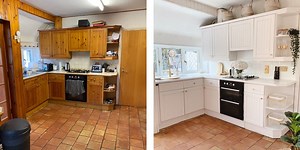 Before & After: This DIY country kitchen transformation cost just £100
