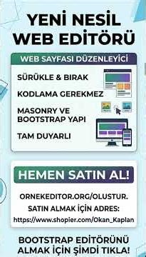 Create a Professional Website Without Coding | Bootstrap & Masonry Editor | Okan Kaplan