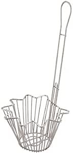 Tiger Chef Stainless Steel Round Taco Salad Bowl Fry Basket 18" Long With 13-Inch Handle