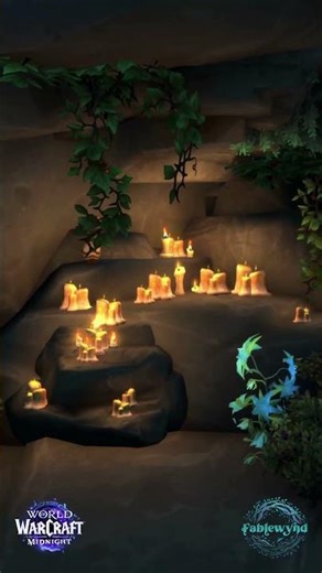 Cosy Cavern Nook | WoW Player Housing 🌿📚