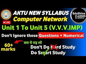 Computer Network Unit 1 To Unit 5 Important Questions BCS603 | Computer Network Important Questions