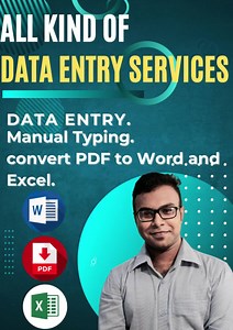 Accurate data entry, manual typing, convert PDF to Word and Excel