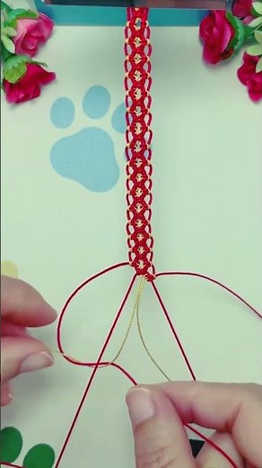 Make a Stylish Embroidery Thread Embroidered Bracelet | DIY. #shorts