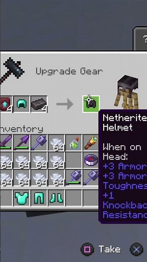 this is how to make netherite armor in minecraft bedrock and java