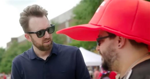 Jordan Klepper Exposes 1 Hypocrisy After Another Among Trump MAGA Fans At Rally