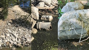 Docking building rubble dumped into Kansas River