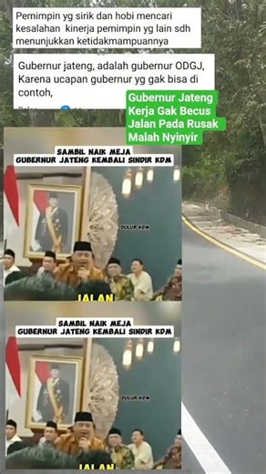 Is it no longer appropriate for the Governor of Central Java to be jealous?