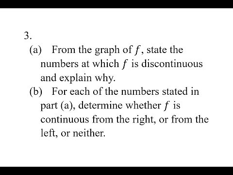 3. (a) From the graph of f, state the numbers at which f is discontinuous and explain why.(b) For