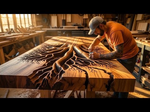 This Woodworker Made a Million-View Table with Dangerous Power Tools