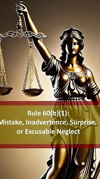 Rule 60(b)(1): Mistake, Inadvertence, Surprise, or Excusable Neglect - Explained