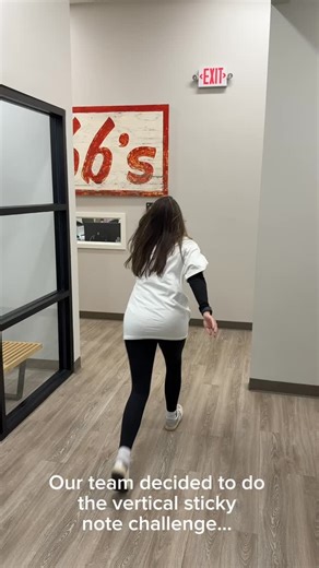 Our team decided to do the vertical sticky note challenge… some did better than others! 👀 #StickyNoteChallenge #TeamChallenge #TeamBonding #ChattanoogaBraces #Orthodontics #HappyHalloween | Webb Family Orthodontics