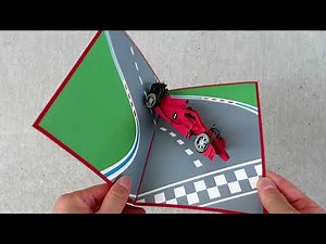 Racing Car Pop Up Card | Pop Card Express