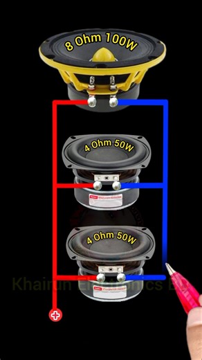 🔊🔊 speaker parallel connection calculate #shorts