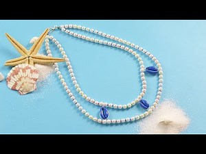 PandaHall Tutorial on Double Strand Multicolored Pearl Necklace