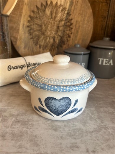 Vintage Corelle Forever Yours Blue Hearts Stoneware Individual Casserole W/ Lid 1990s - Etsy