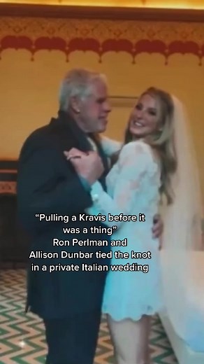 #RonPerlman and #AllisonDunbar pull a #Kravis and got married in #Italy