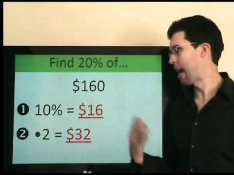 How to find 15% of a number in your head - calculate restaurant tip