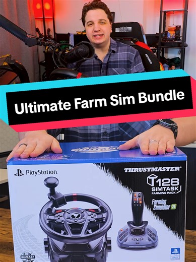 This bundle has every piece of gear you need to get the most out of Farming Simulator 25. This is Thrustmaster's T128 SimTask Farming Pack #Gaming #FarmingSimulator25