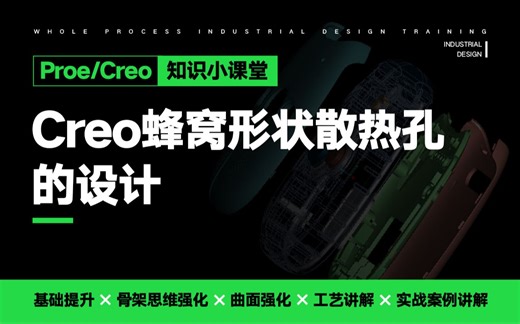 工业产品设计Proe/Creo：蜂窝形状散热孔的设计【品索在线】