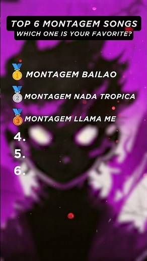 TOP 6 MONTAGEM SONGS