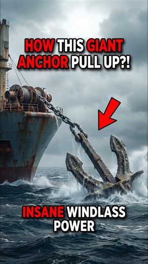 How They Pull Up This Massive Ship Anchor?! #shorts #ocean