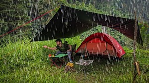 5.9M views · 171K reactions | Solo Camping Heavy Rain Non-stop in 2days | Viral Webs | Facebook