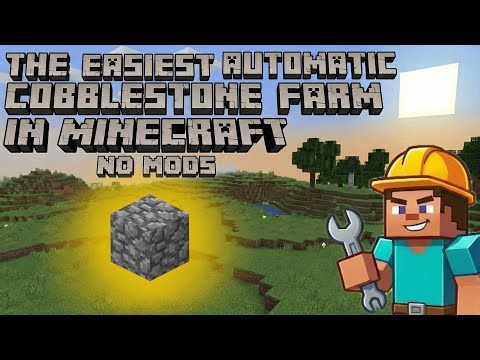The Easiest Automatic Cobblestone Farm in Minecraft | Tutorial