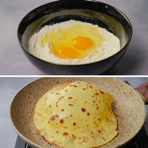 2.9M views · 4.5K reactions | I Combined Egg With Flour & Make This Liquid Dough Egg Paratha | No Knead, No Dough Egg Paratha | Yummy Recipes | Facebook